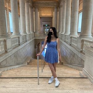 Blue Floral Dress SMALL
